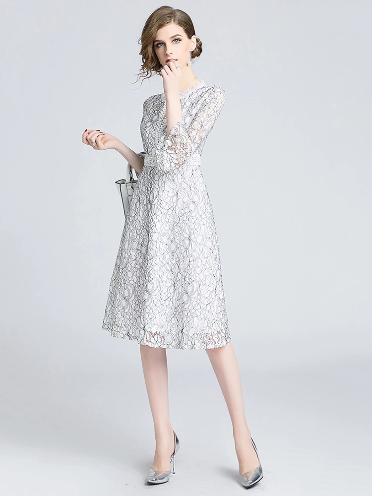 Летнее женское облегающее белое платье женская одежда элегантное ажурное