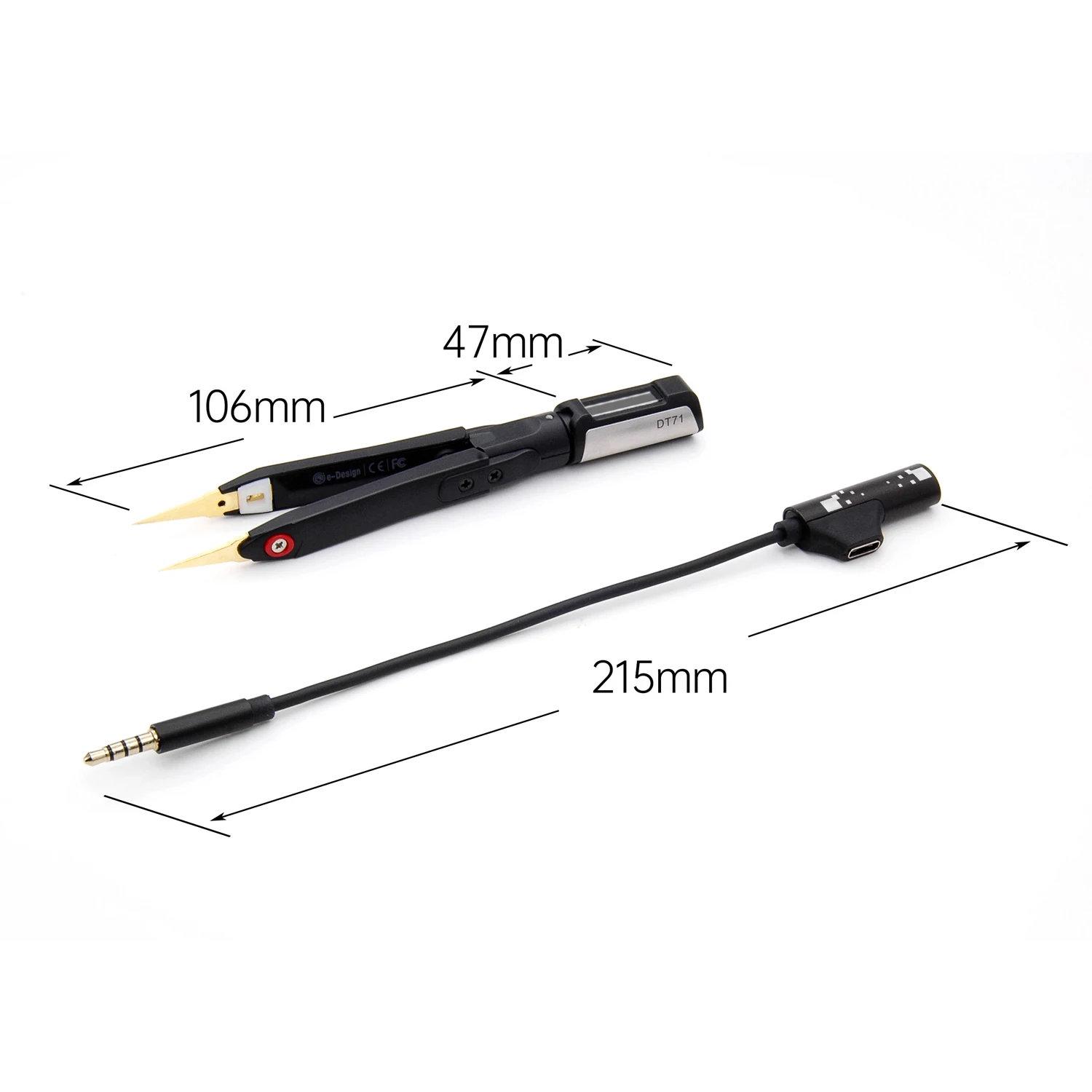 

DT71 Mini Digital Tweezers Smart SMD Tester Portable LCR Meter Diode Resistor Capacitor Checker 10KHz Signal Generator Auto Scan