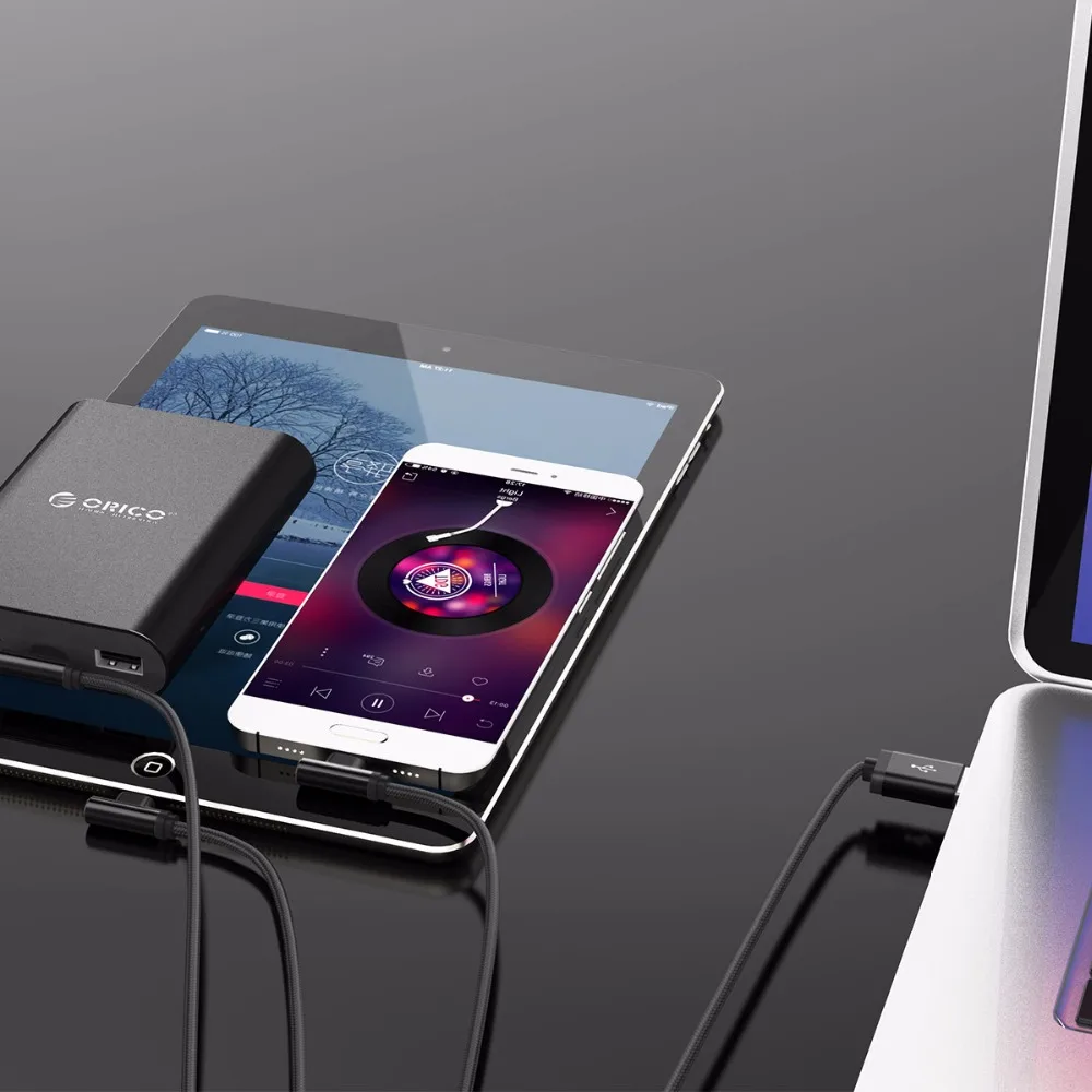 ORICO H3S 3 в 1 USB кабель USB A к Micro B/type C/кабель для зарядки для iPhone XS XR 7 huawei P20 Xiaomi 8