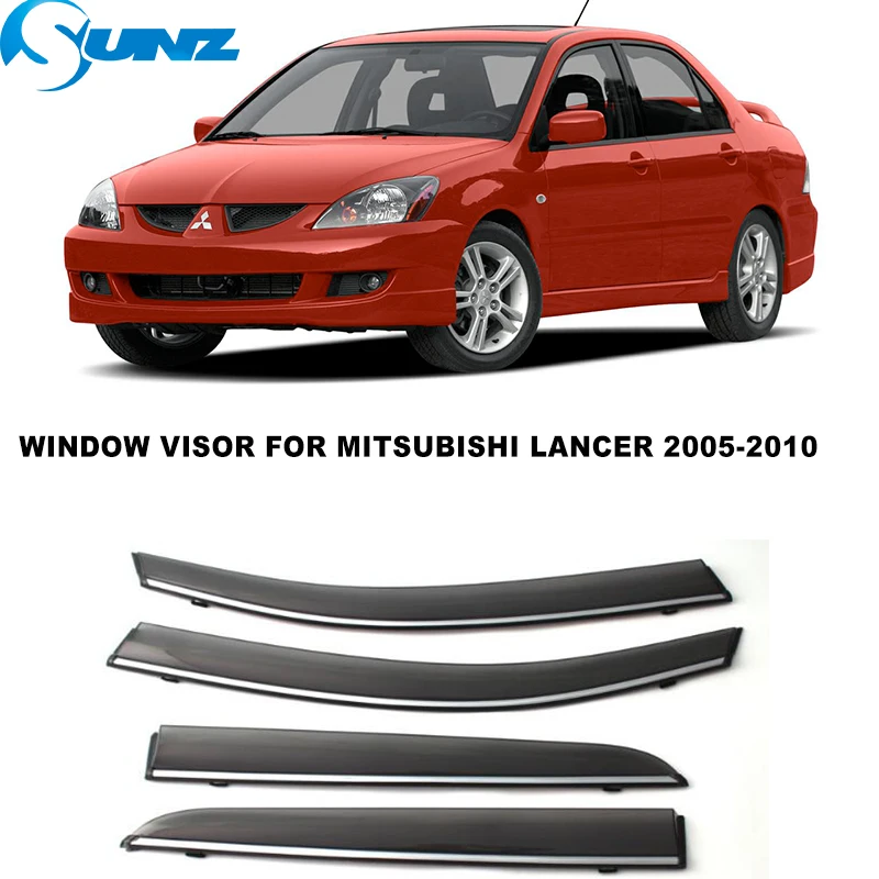 

Window Deflector For Mitsubishi Lancer 2005 2006 2007 2008 2009 2010 Window Visors Sun Rain Deflector Wind Rain Guards SUNZ