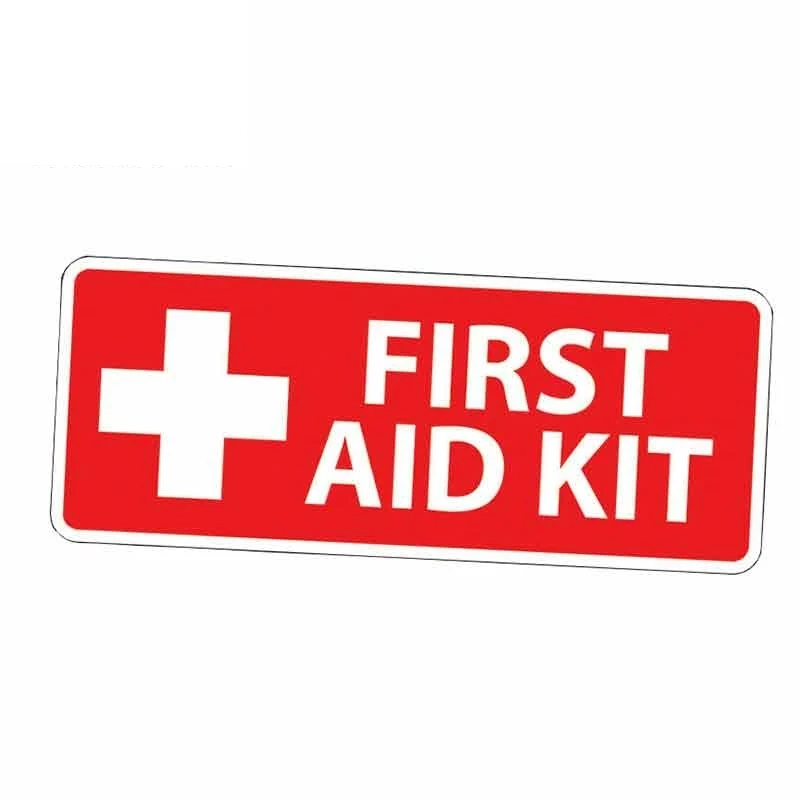 

13*6cm First Aid Kit Emergency Safety Car-Sticker Automobiles Motorcycles Window Bumper Laptop Vinyl Decal PVC Decorative Goods
