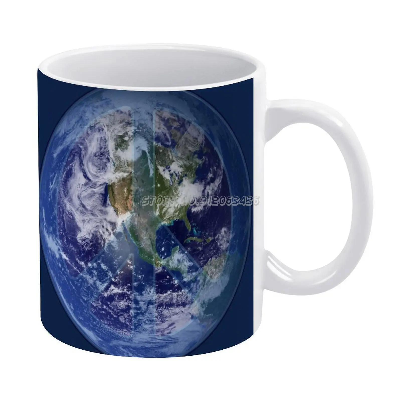 

На земле, кофейные кружки, высокая мода, Роскошный узор, керамическая кружка, чашки на заказ, кружки, искусственная планета, земля, экологиче...