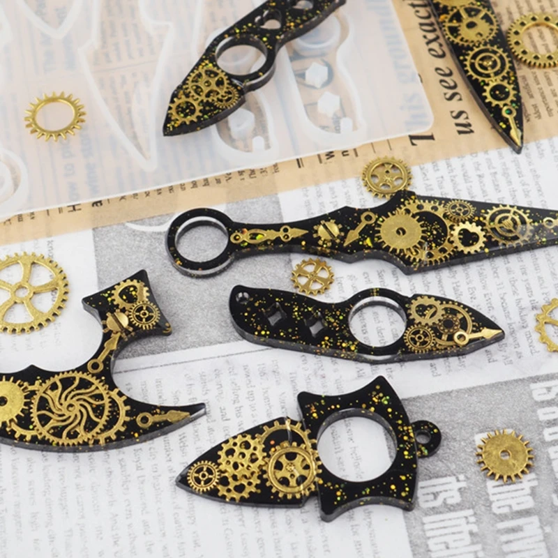 

Defense Small Knife Silicone Mould DIY Crafts Making Crystal Epoxy Resin Mold