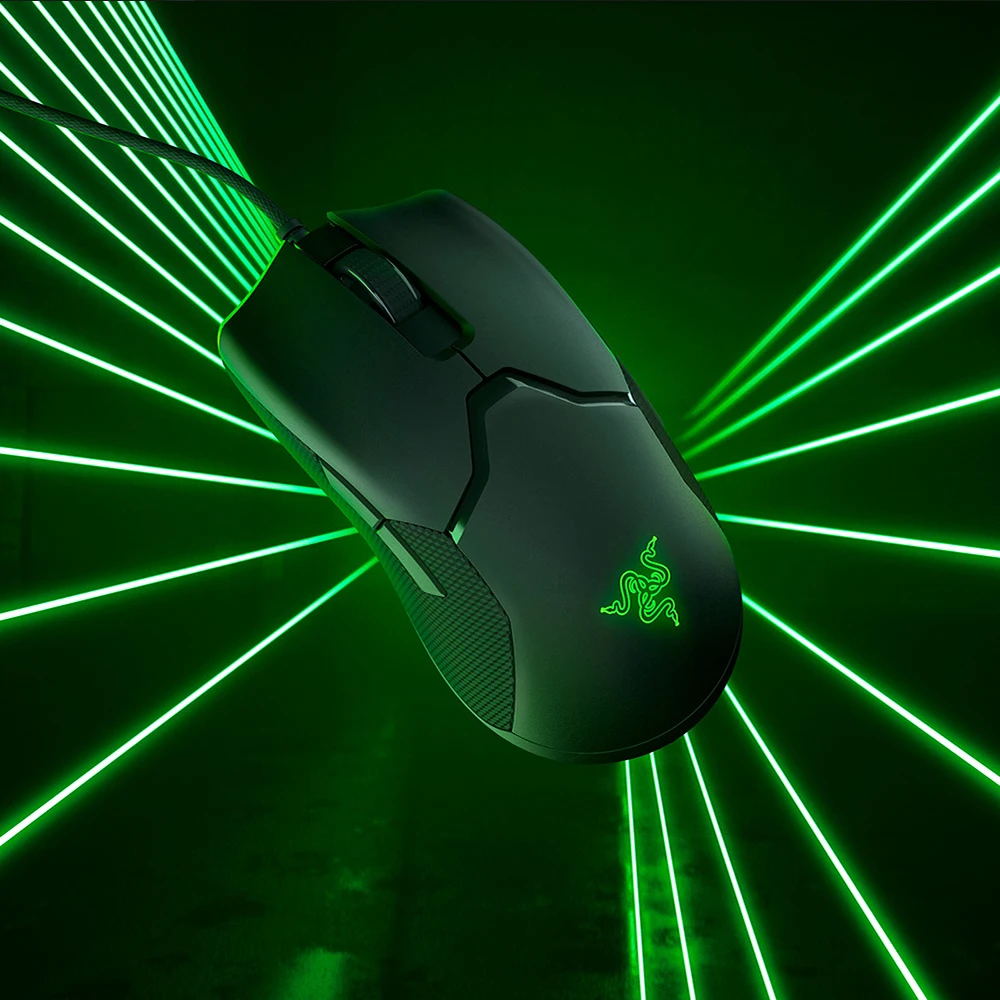 Razer Viper Проводная игровая мышь 16000 dpi RGB компьютерные мыши PAW3390 Оптический сенсор 60g Легкий кабель SpeedFlex dpi для ПК