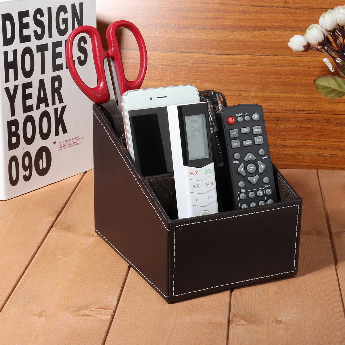 1 шт. органайзер из искусственной кожи с дистанционным управлением ручка