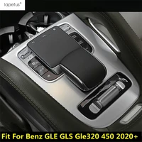 accessories fit for mercedes benz gle gls gle320 450 2020 2021 transmission shift gear box panel cover trim carbon fiber abs