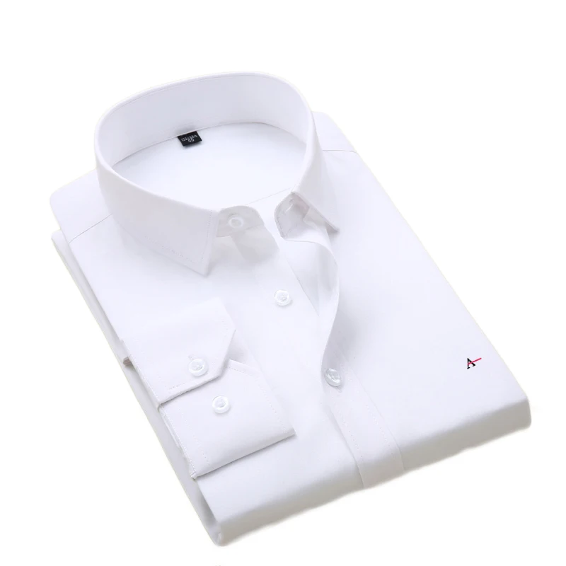 Новая хлопковая Мужская рубашка с длинным рукавом, в деловом стиле от AliExpress WW