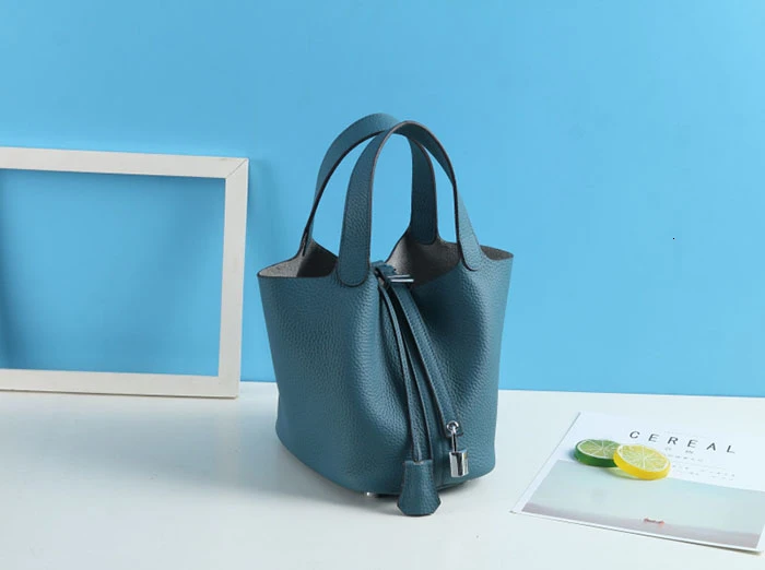 Unua amo Brand Women Handbags Fashion High Capacity Basket Bag Ladies Luxury Genuine Leather Bucket Totes Hand Bags