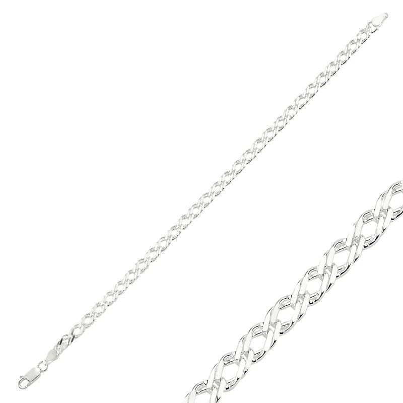 

Silverlina Silver 80 Micron Rombo Chain Bracelet