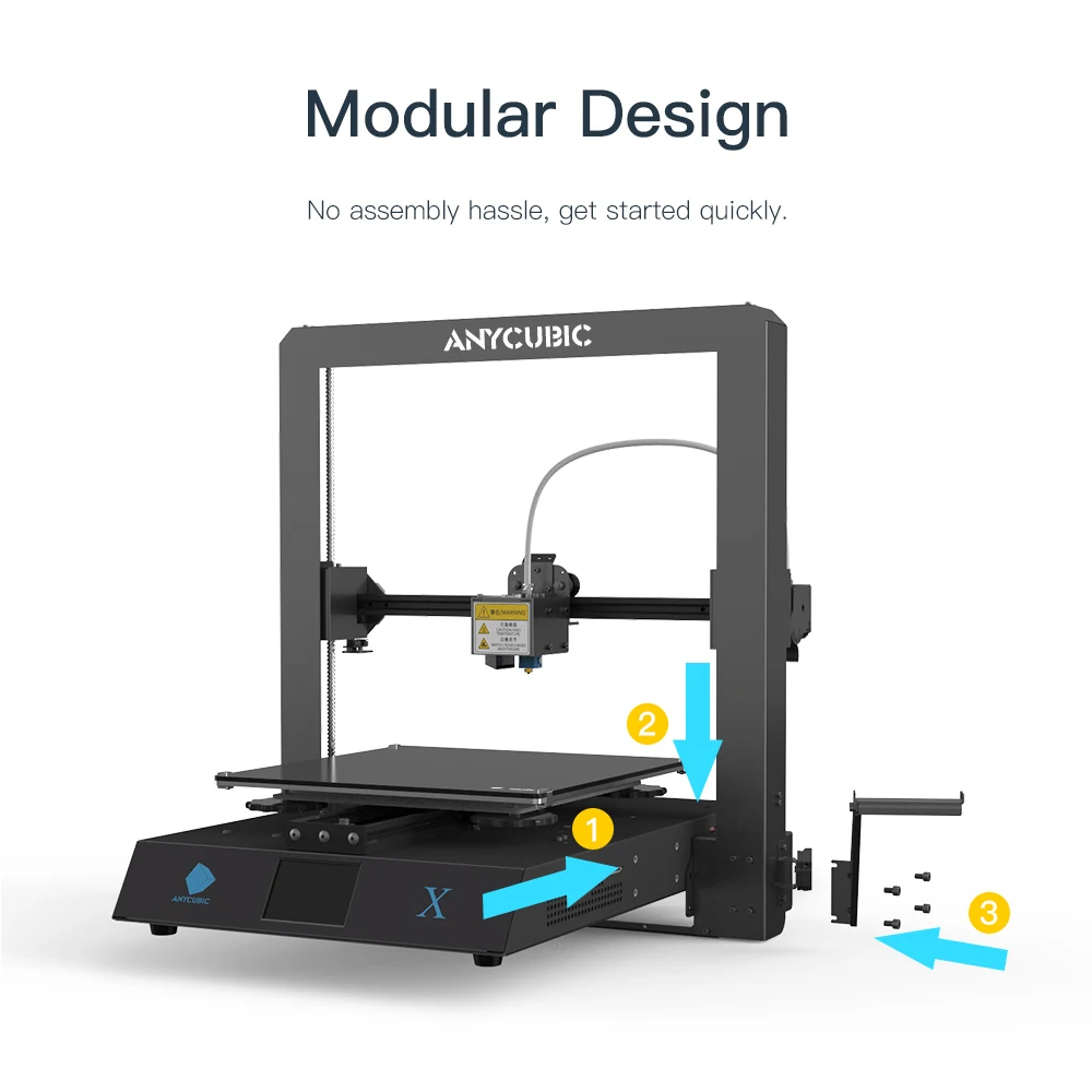 3D-принтер ANYCUBIC Mega X полностью металлический сенсорный экран TFT высокая точность |