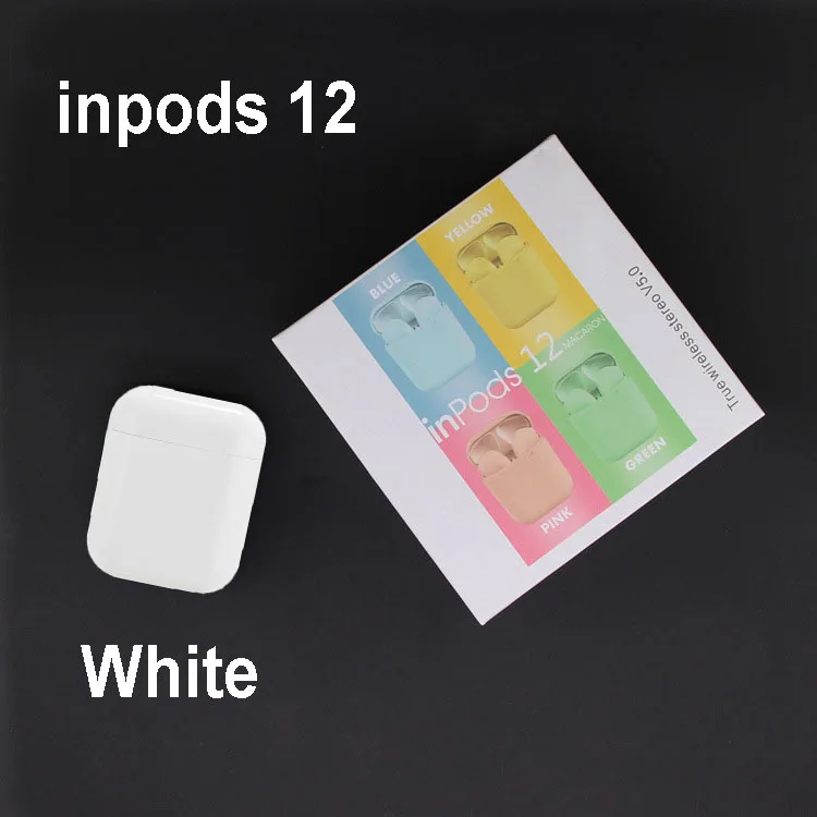 Inpods 12 TWS беспроводные Bluetooth наушники всплывающие наушники сенсорные портативные наушники i12 TWS наушники