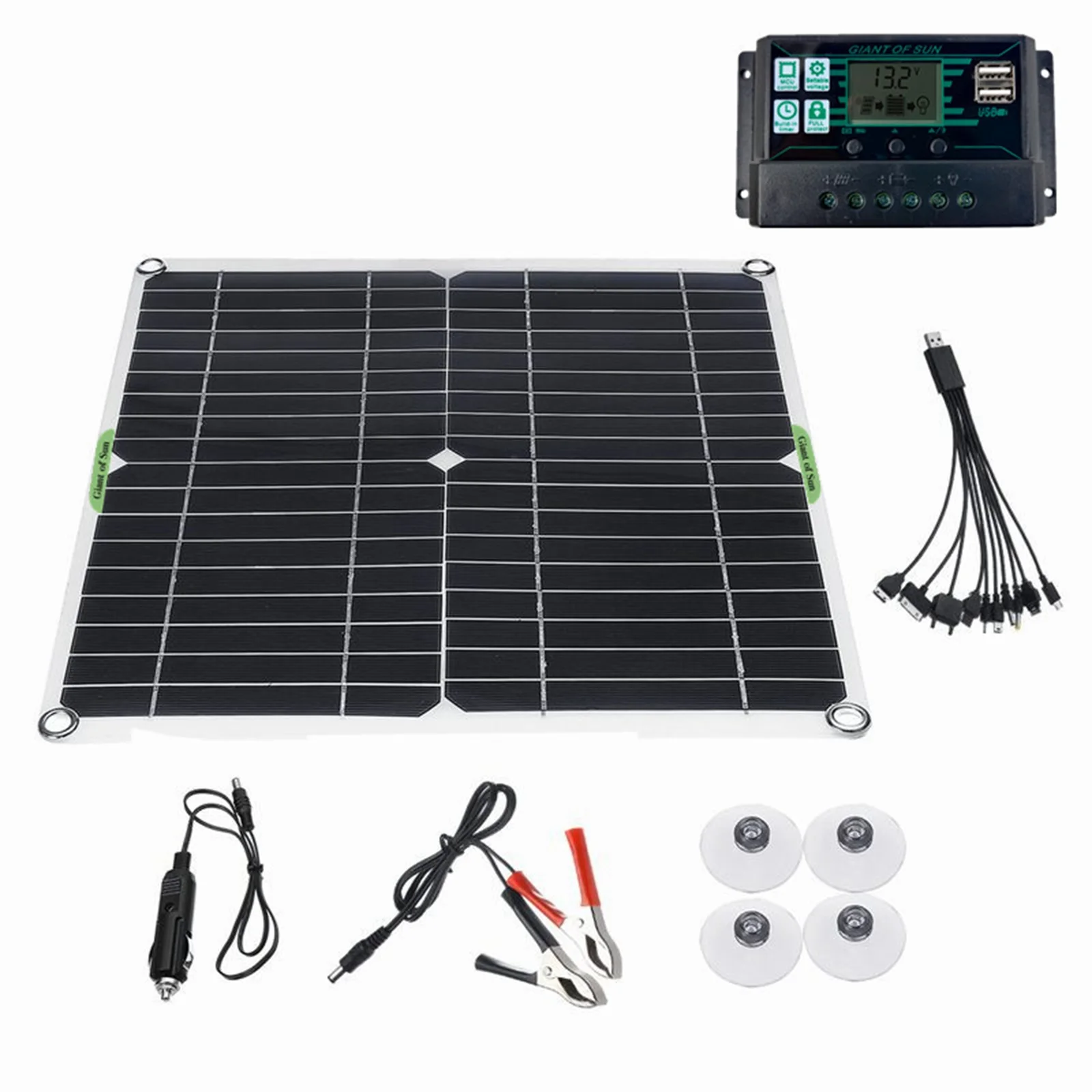 

200W Solar Panel Kit 12 V Battery Charge Controller for RV Caravan Boat 30A/40A/80A/100A Controller Solar Panel KIt