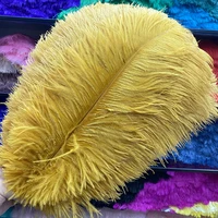he new 100pcslot high quality gold ostrich feather jewelry carnival craft party accessories wedding plume plumas de faisan