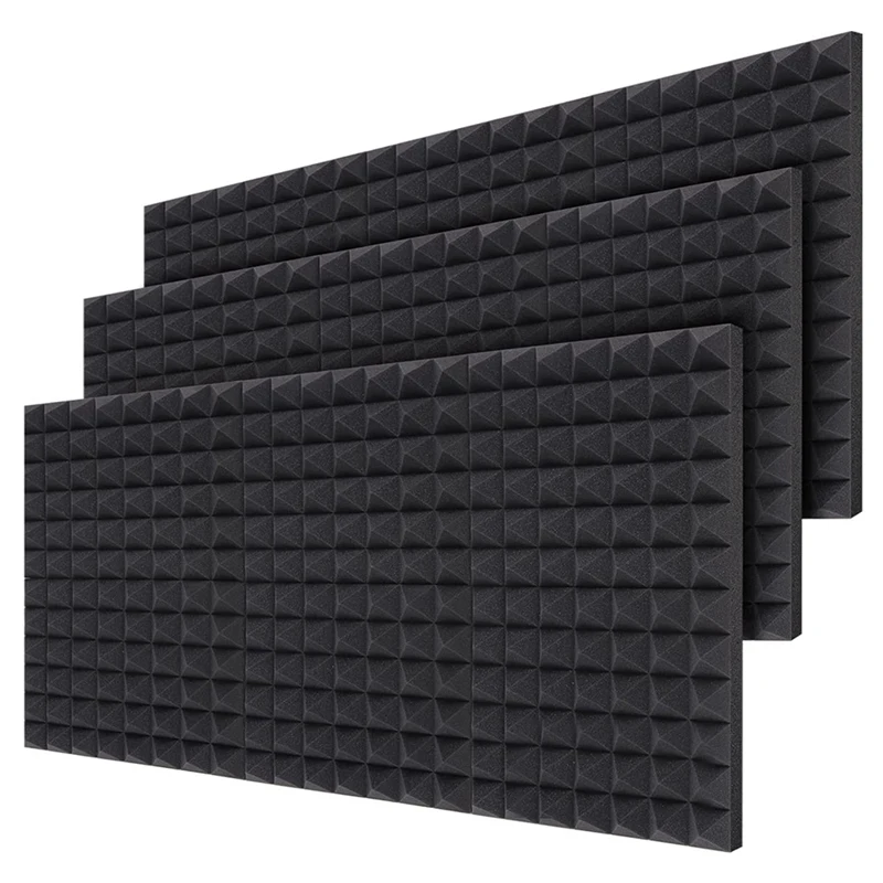 

18 Pcs Acoustic Foam Panels,Sound Absorbing Dampening Wall Foam Pyramid 2 Inch Acoustic Treatment,40X30X5 cm