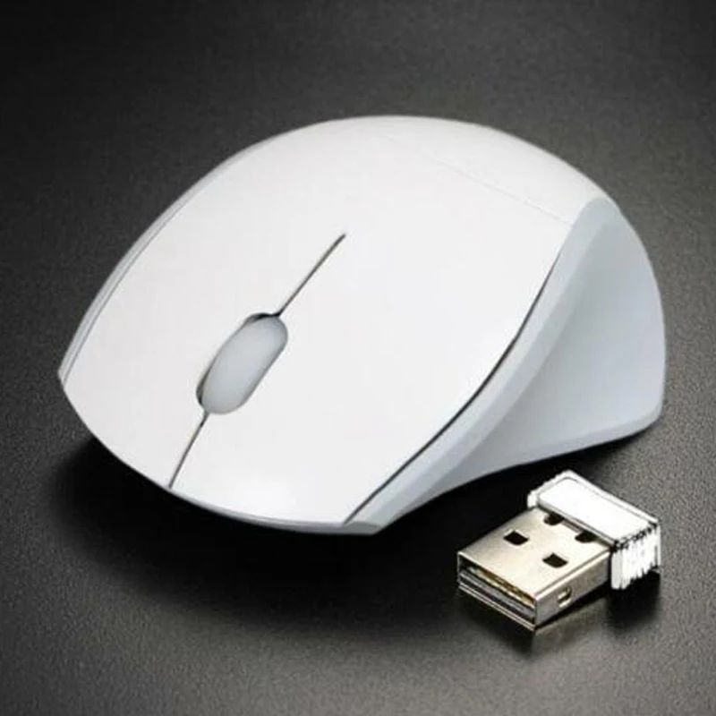 Белый Мини-оптическая беспроводная bluetooth-мышка 2,4 ГГц USB Мышь 1200 Точек на дюйм для компьютер, ноутбук, лептоп мышь Стандартный электронный модуль беспроводной S888 - Цвет: Белый
