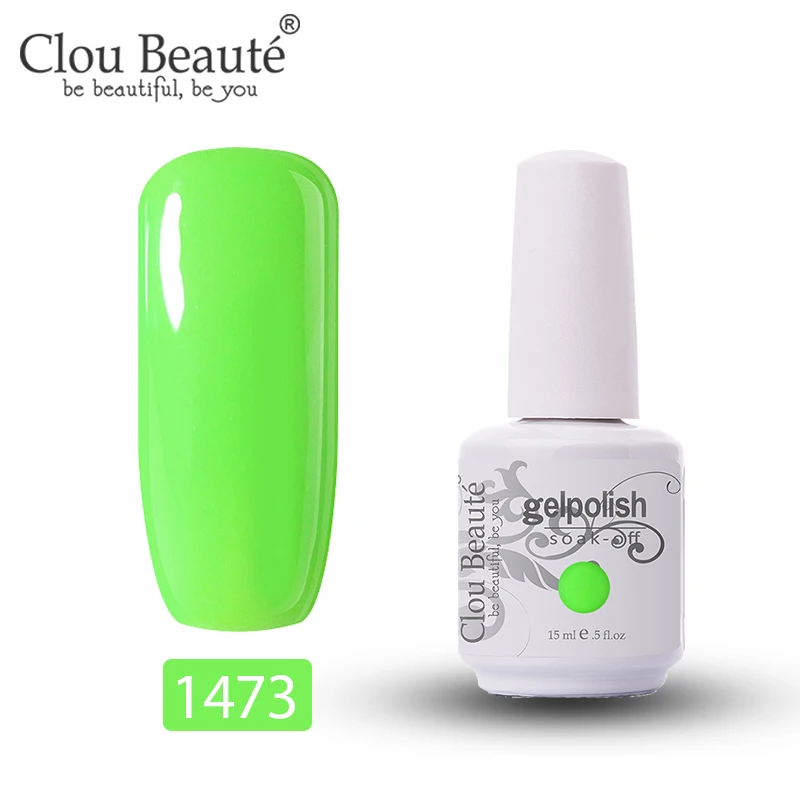 1473 Clou Beaute 15 мл цветной гель-краска УФ-гель для ногтей замачиваемый светодиодный лак для ногтей Гель-лак для ногтей Полупостоянный лак для ногтей - Цвет: 1473