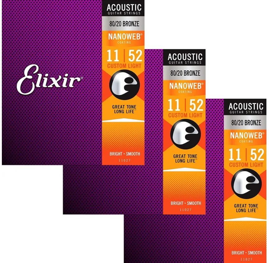 Nanoweb Струны для акустической гитары антикоррозийные простые стальные и 80/20