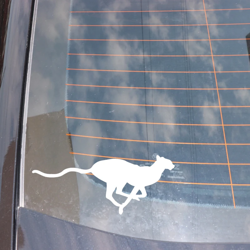 

YJZT 16.3CM*6.8CM Cheetah Decoration Pattern Car Stickers Car Door Vinyl Decal Black/Silver C4-2425