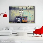 Life Is Short Graffiti художественные плакаты и принты Modern Two Kids Street Art Canvas настенные картины Art Canvas Pictures