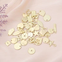 diy jewelry accessories gold plated material letter hangtag love accessories earrings hair ornaments headwear necklace bracelet