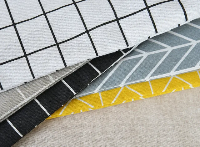 Женская сумка для покупок 5 цветов клетчатая льняная хлопчатобумажная Холщовая