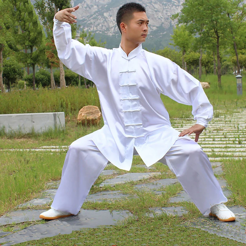 Унисекс традиционная китайская одежда с длинным рукавом Wushu TaiChi форма для кунгфу