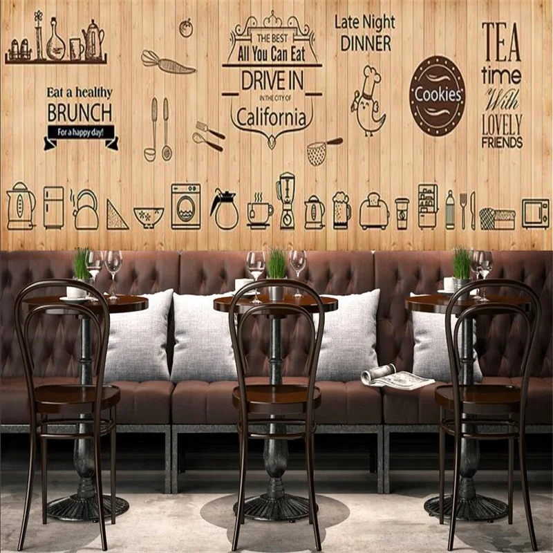 Винтажная зернистая настенная бумага по индивидуальному размеру 3D запеченный