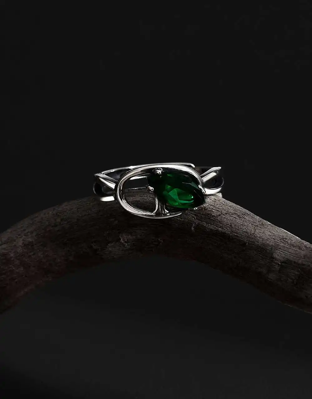 

925 Sterling Silver for Women Ring Exquisite Red and Green Zircon Women's Ring Wild Couple Jewelry Sterling Silver Ring