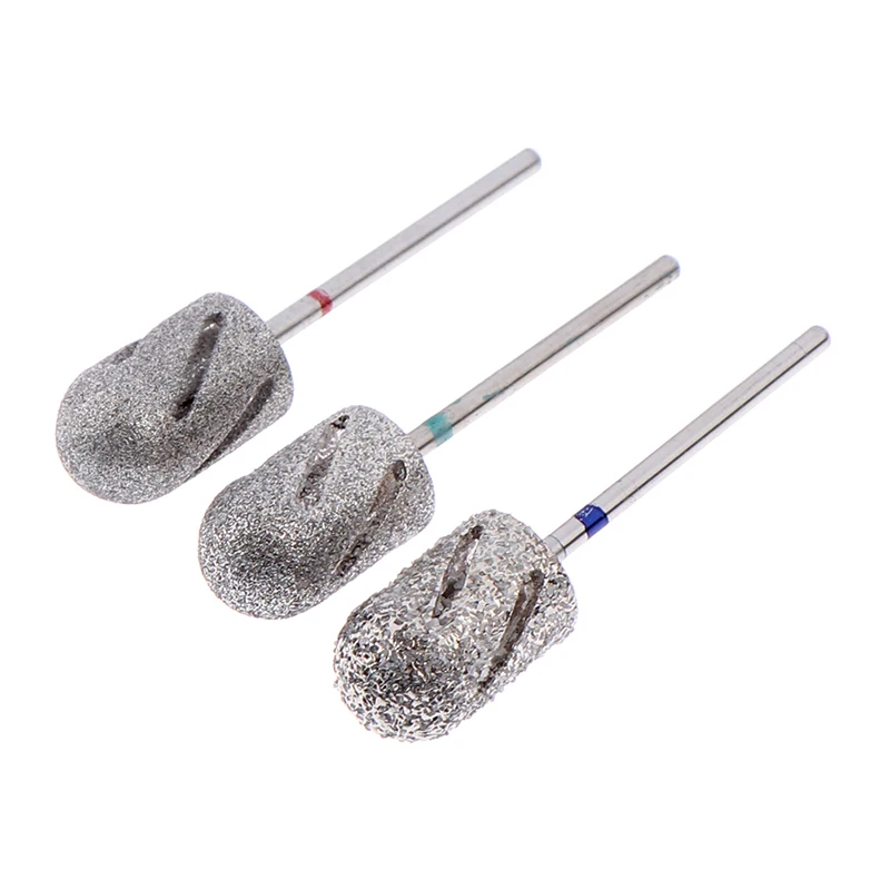 

3 Size Manicure And Pedicure Drill Lathe Nail Drills Bits For Foot Care Tool Callus Clean Cuticle Nail Accessories And Tools