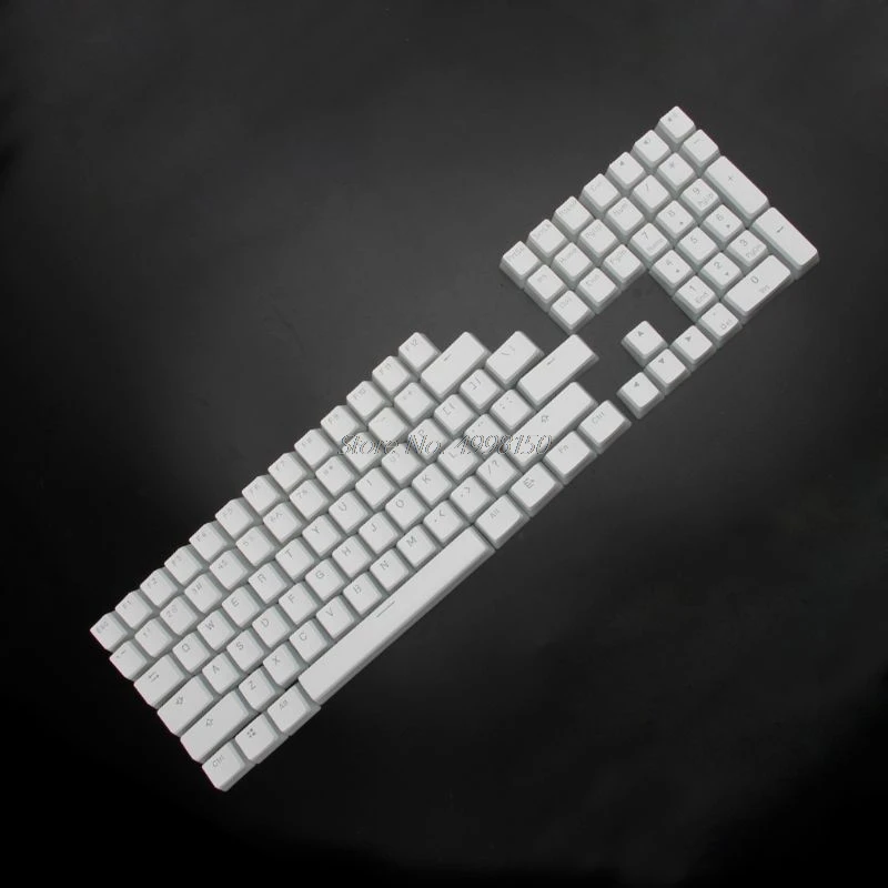 RGB 108 Keycaps ANSI макет PBT белый пудинг Двойная кожа молочный выстрел с подсветкой Keycap