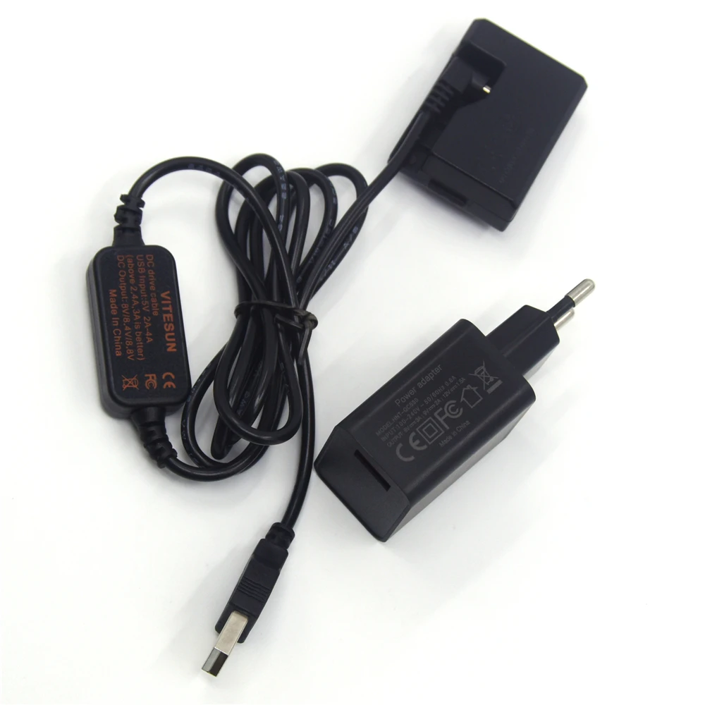 ACK E10 внешний аккумулятор USB кабель + DR LP поддельный зарядное устройство адаптер
