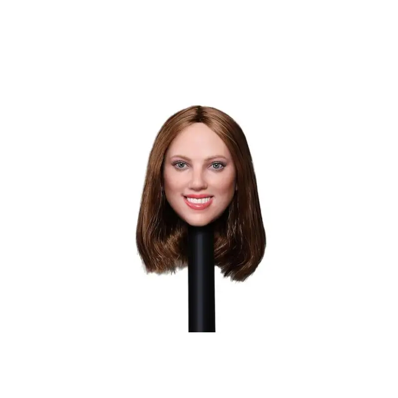 

1/6 Head Carving GACTOYS GC033 European Female Model PVC Plant Hair Brown Long Straight Suitable 12Inch Action Figure Baby