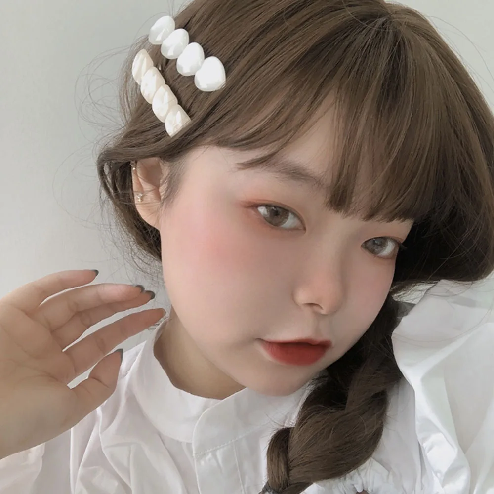 Новинка заколка для волос с имитацией опала ракушки ручная работа искусственная