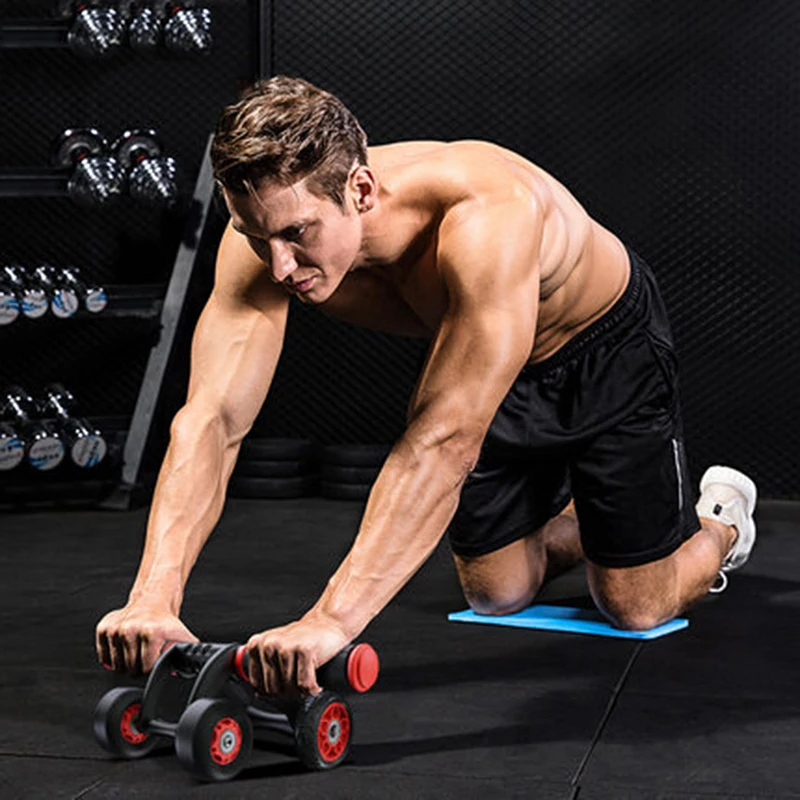 Брюшное колесо ролик AB с ковриком для талии и живота фитнес упражнения тренажеры