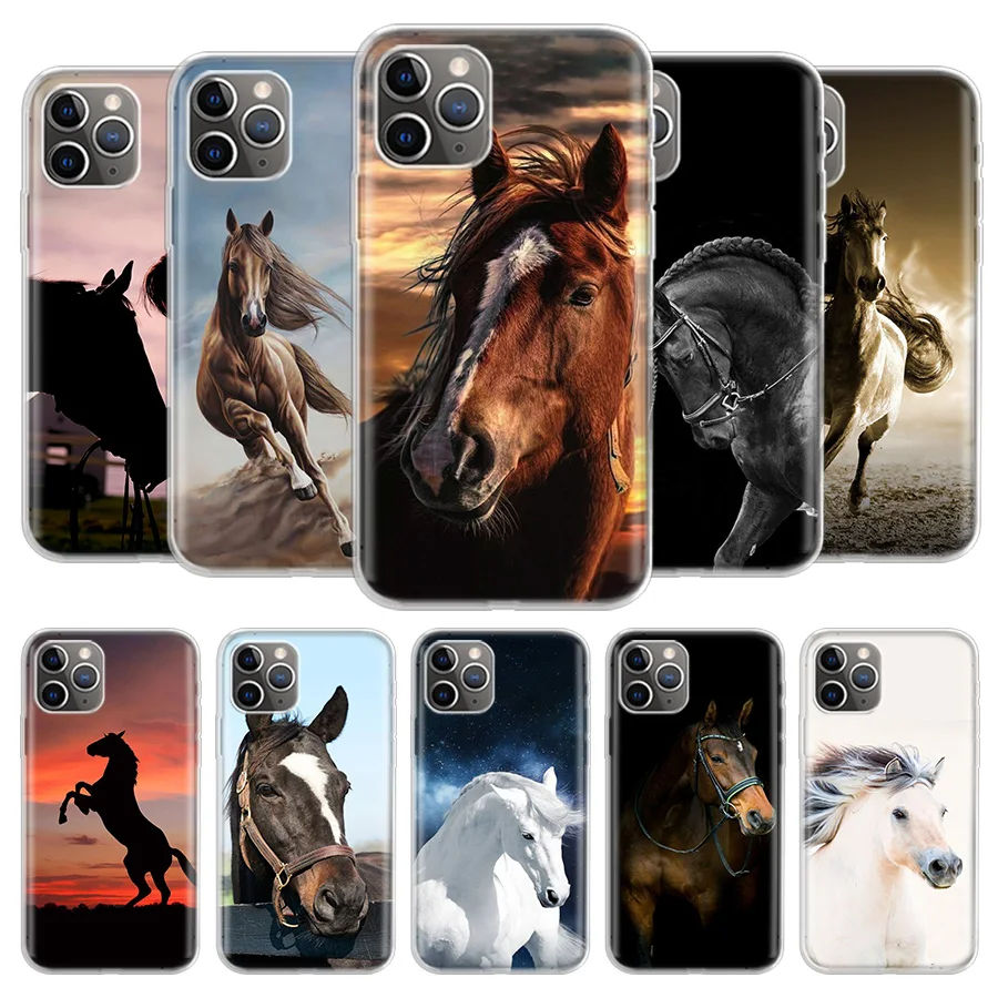 В форме лошадок животных чехол для мобильного телефона iPhone 11 12 Ipad мини iPad Pro 7 6X8 6S