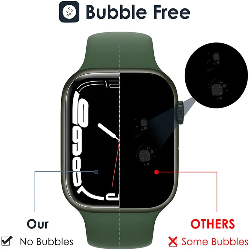 Защитная пленка HD для Apple Watch протектор экрана iWatch серии 3 4 5 SE 6 7 45 мм 41 44 40 42 38 (не