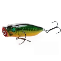lutac china factory artificial 65mm 10g plastic hard popper grass crap pike pesca floating gear fishing lure