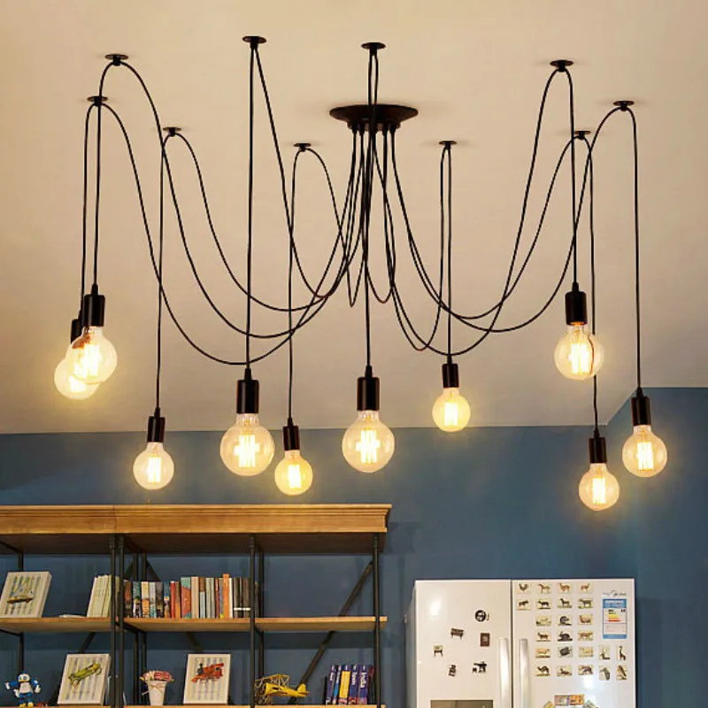 Светодиодный кухонный светильник в стиле ретро с пауком для гостиной бара