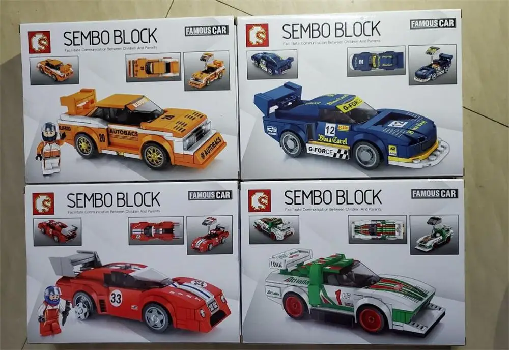 Блоки SEMBO супер строительные детали знаменитый автомобиль собирайте все