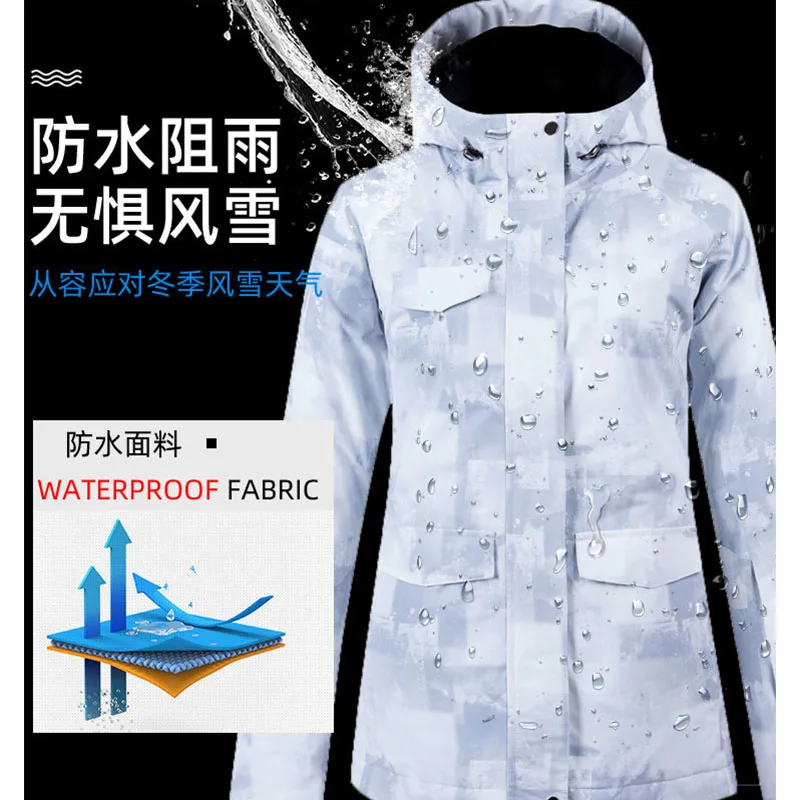 Супер Распродажа! Женский лыжный костюм водонепроницаемая ветрозащитная