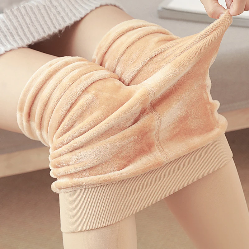 Колготки Женские однотонные бархатные плотные бесшовные с высокой талией NORMOV