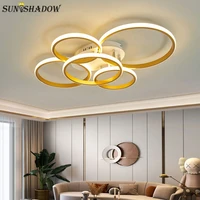 modern led ceiling light circles blackgold ceiling lamp for living room bedroom dining room indoor lighting fixtures 110v 220v