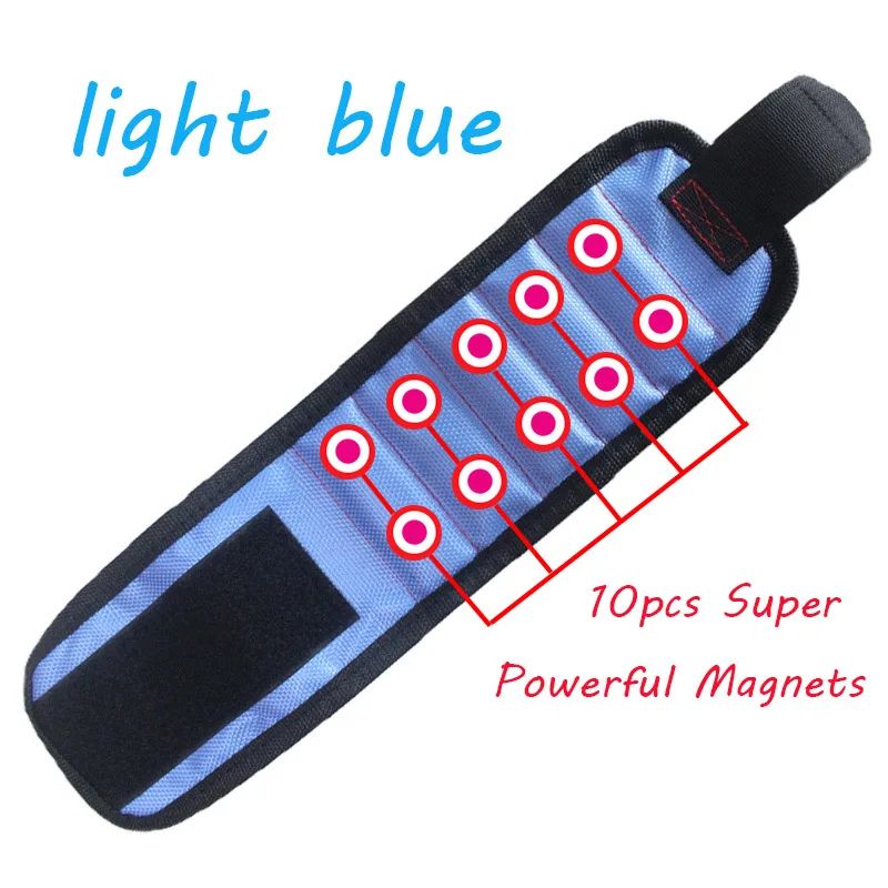 A28-Lightblue Geoeon 1 шт. Сильный магнитный браслет подходит для деревообработки носить винтовые принадлежности ремешок комплект на запястье A28 - Цвет: A28-Lightblue