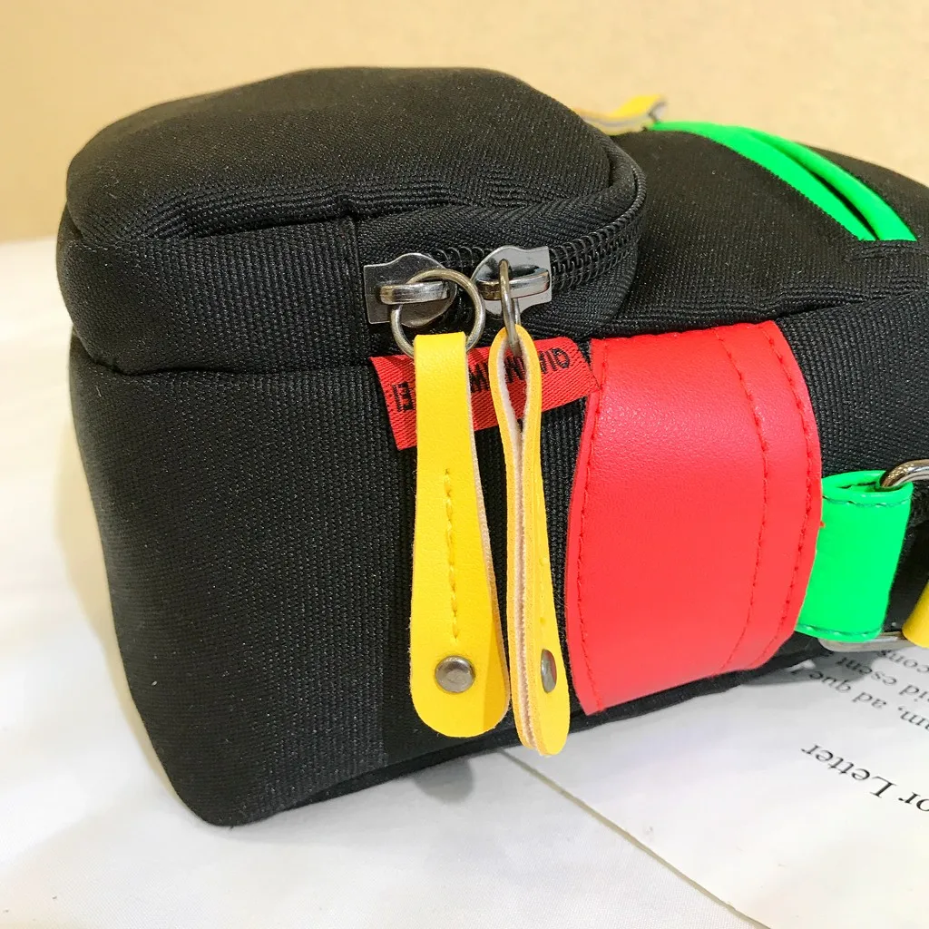 Женская Холщовая Сумка 20 # стильная маленькая сумка контрастных цветов в стиле