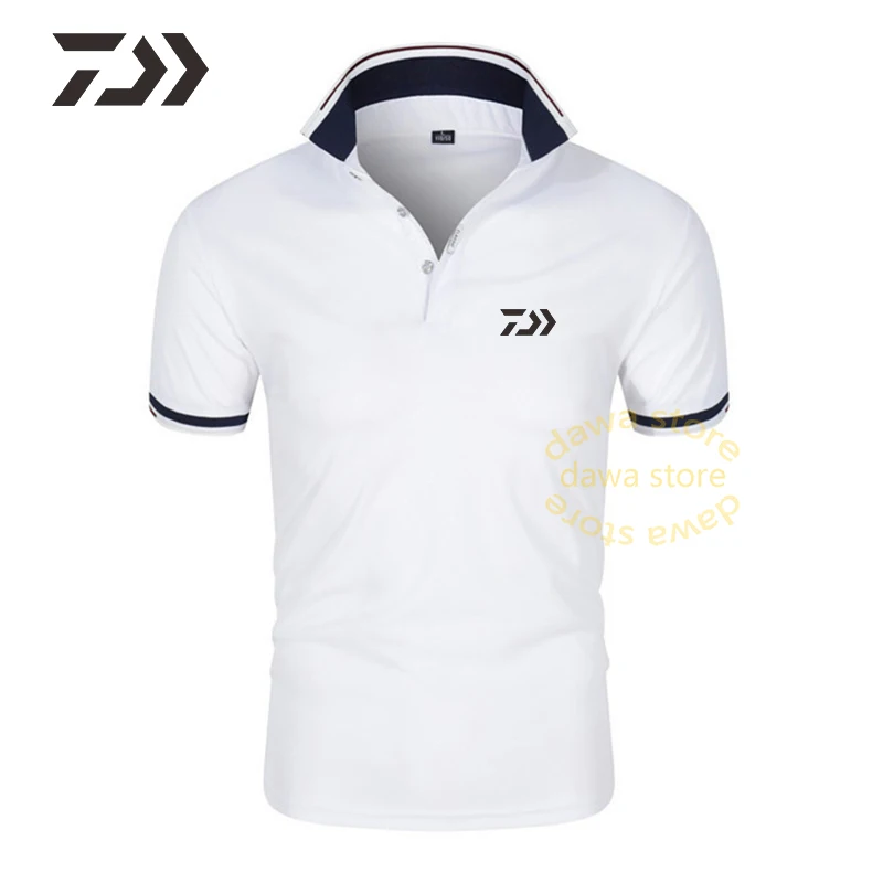 

2021 Daiwa for Fishing t Shirt Men Tee Breathable Fishing Clothes Polo Shirt Anti-Sweat Quick Dry Outdoor Fishing Shirt Sports