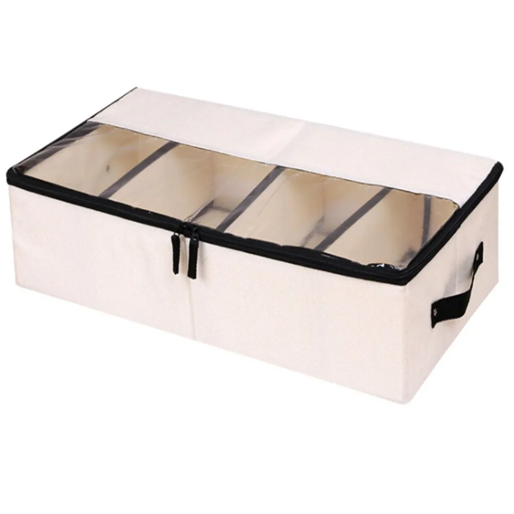 New Style Foldable Storage Box For Shoes Wardrobe Closet Organizer Sock Bra Underwear Bag Under Bed |