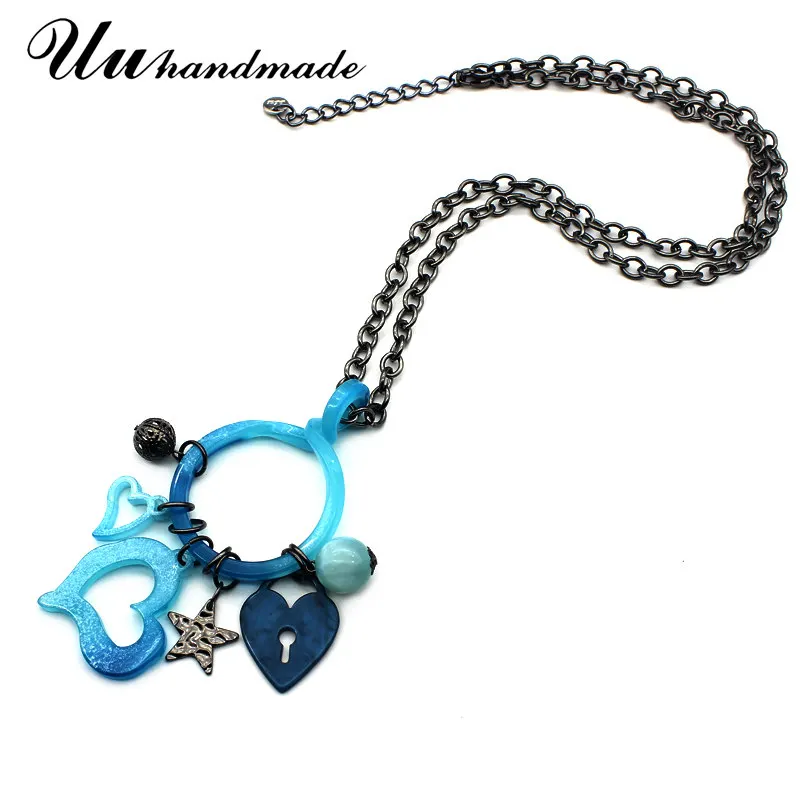 Ожерелье-макси из цинкового сплава с подвеской-бахромой | Украшения и аксессуары