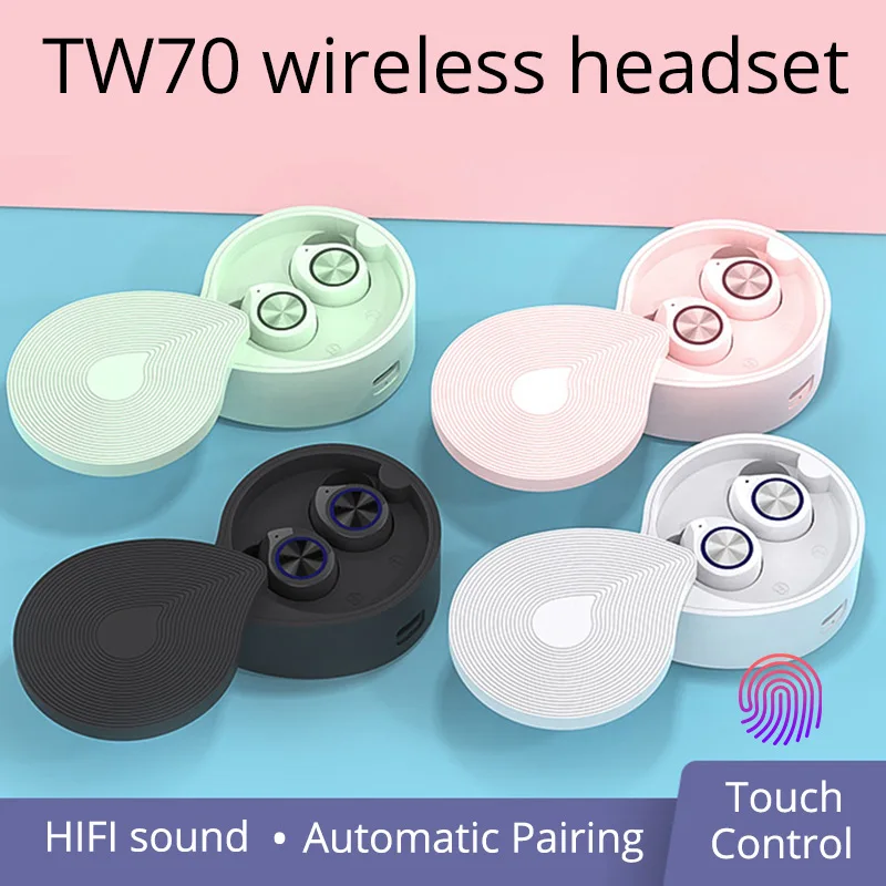 TW70 Беспроводная гарнитура Bluetooth 5 0 наушники 3D стерео игровые гарнитуры pk airdots tws