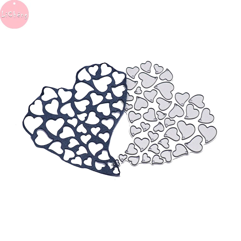 В форме сердца металлические высекальные формы Скрапбукинг тиснение папка