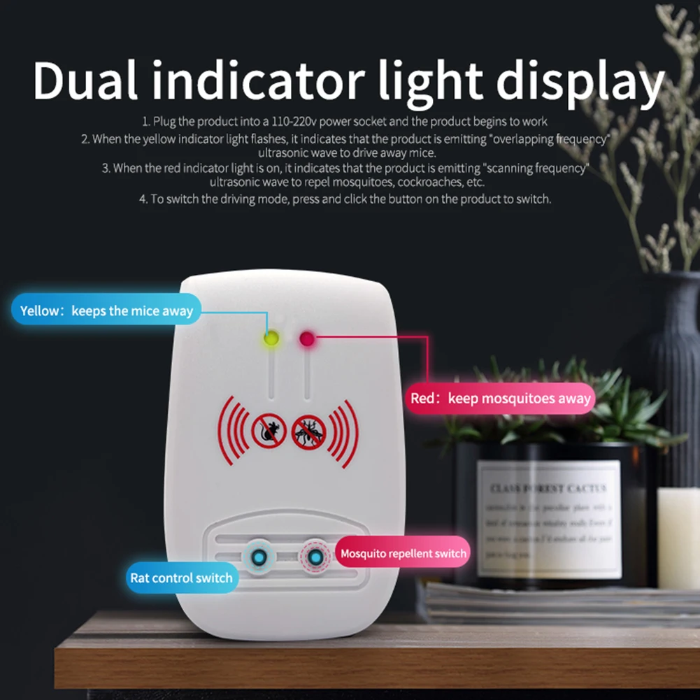 Ультразвуковой отпугиватель комаров домашние Мышь Безопасность против грызунов